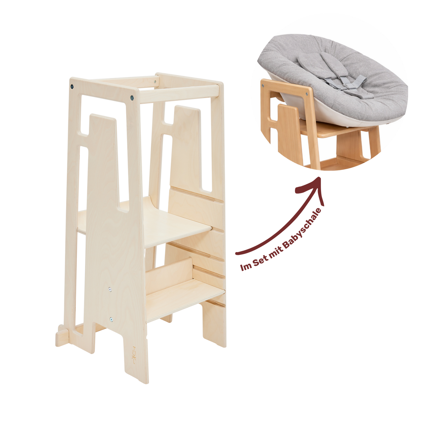 Ensemble bébé Tuki® (Tour d'apprentissage + Porte-bébé)