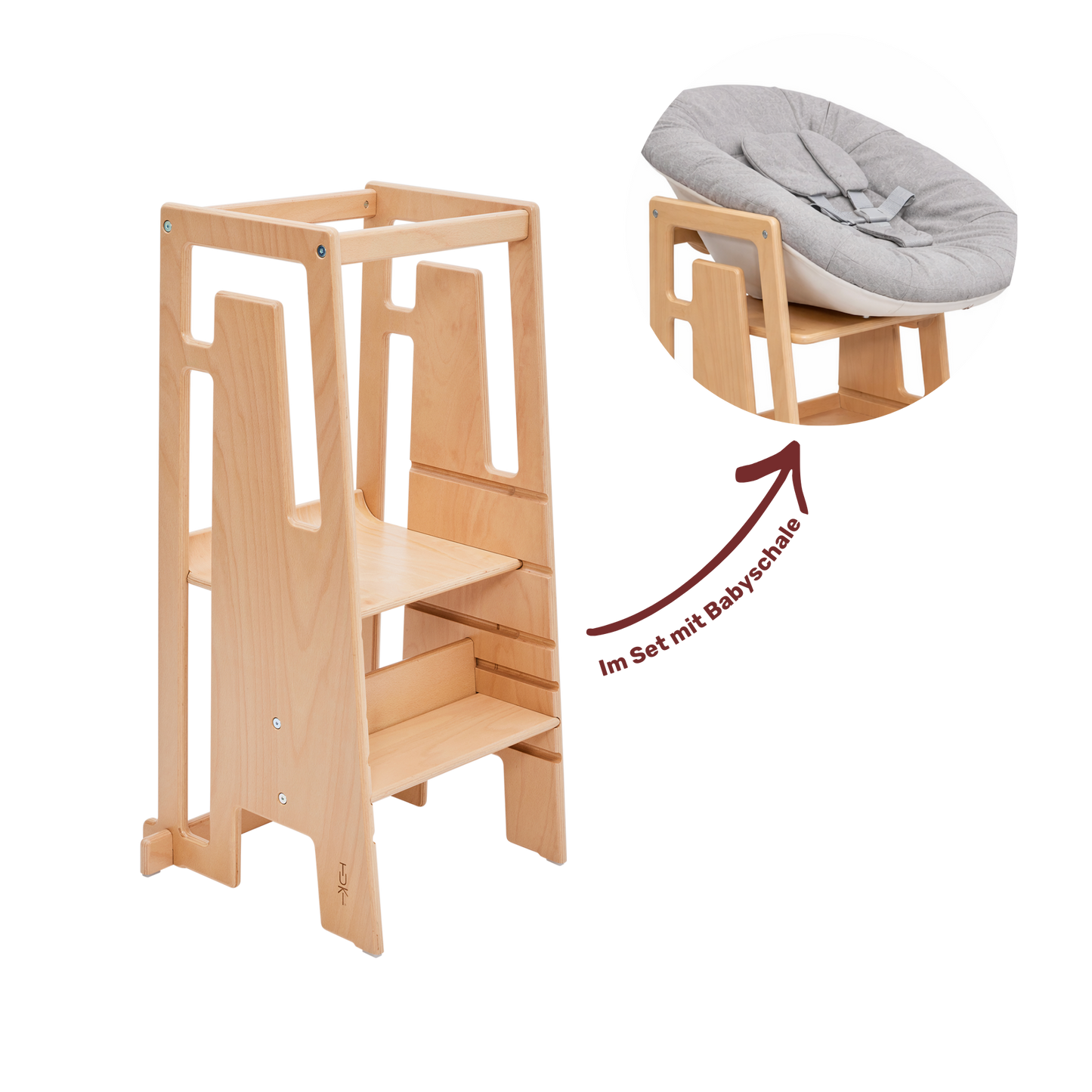 Ensemble bébé Tuki® (Tour d'apprentissage + Porte-bébé)