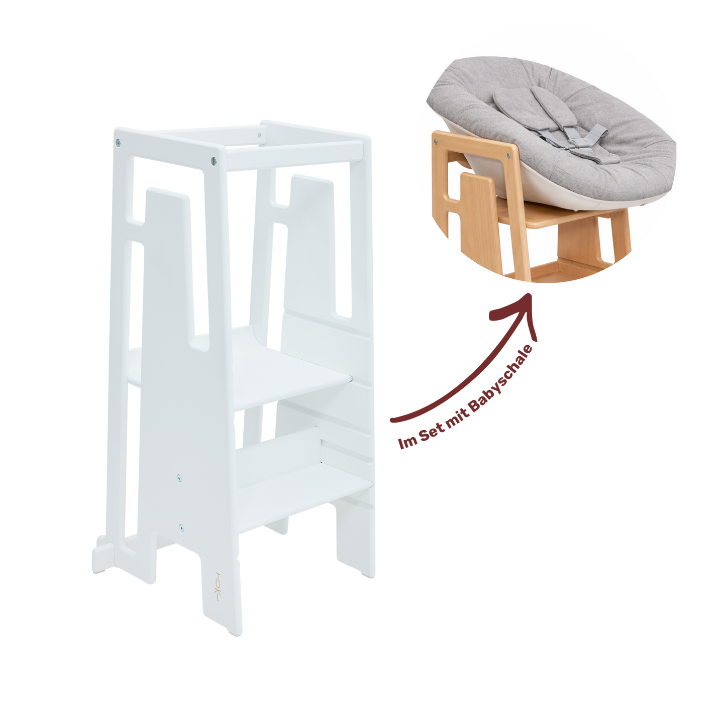 Ensemble bébé Tuki® (Tour d'apprentissage + Porte-bébé)