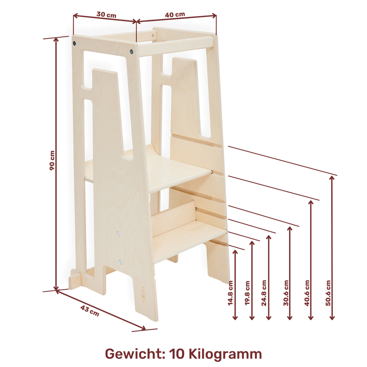 Tuki Lernturm mit Zubehoer – modulares System fuer Familien