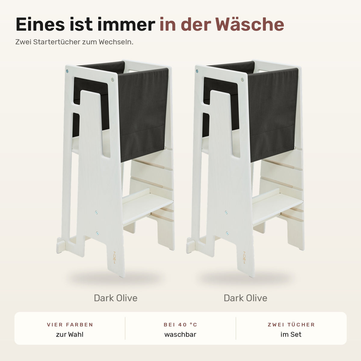 Tuki® Startertuch Duo – Dark Olive, Dark Olive