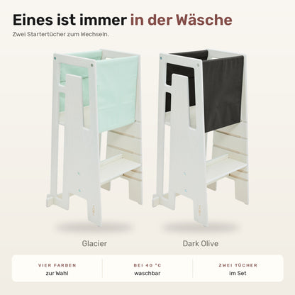 Tuki® Startertuch Duo – Glacier, Dark Olive