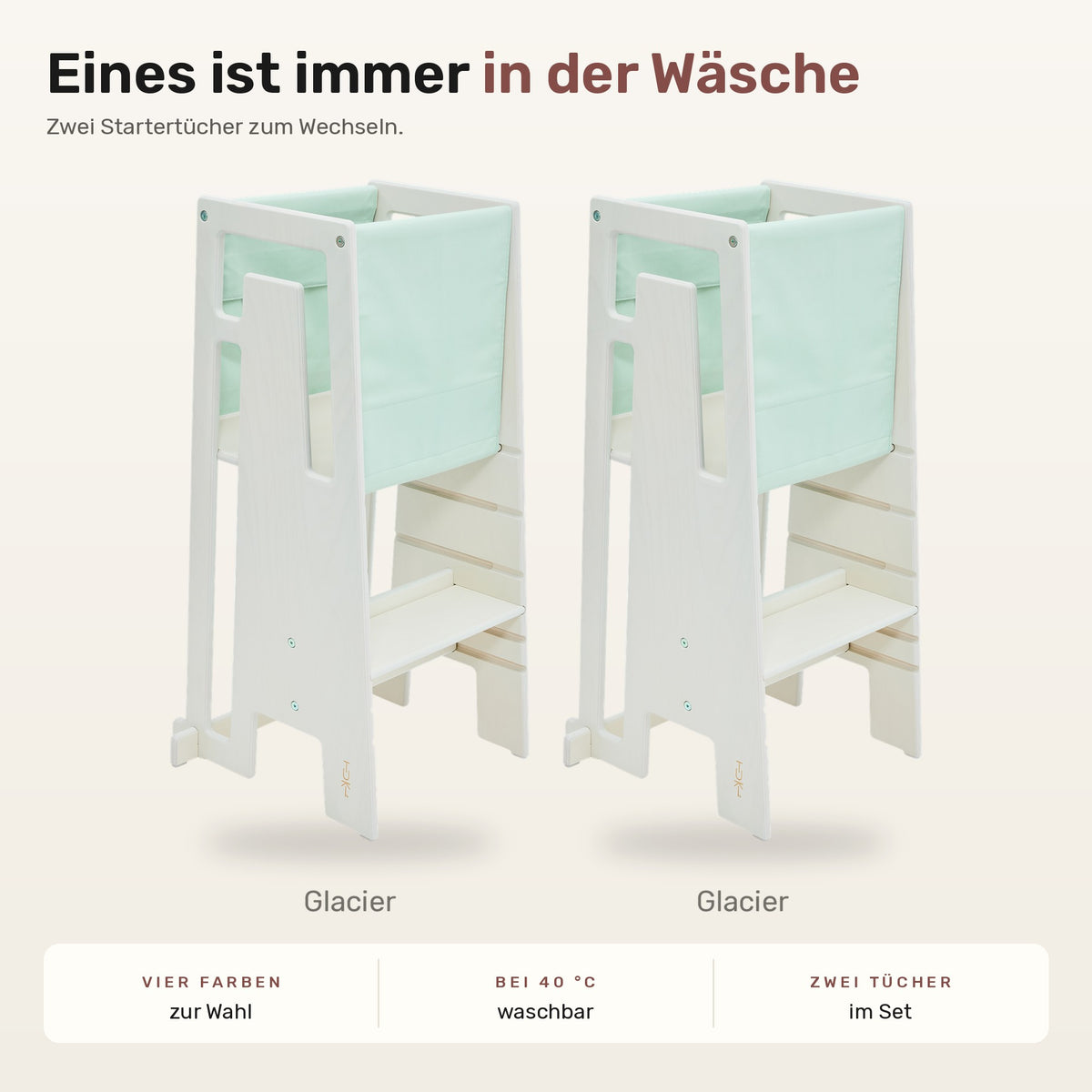 Tuki® Startertuch Duo – Glacier, Glacier