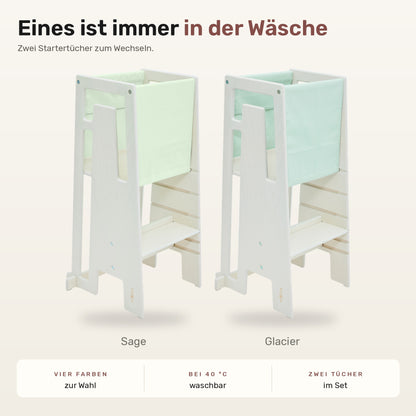 Tuki® Startertuch Duo – Sage, Glacier