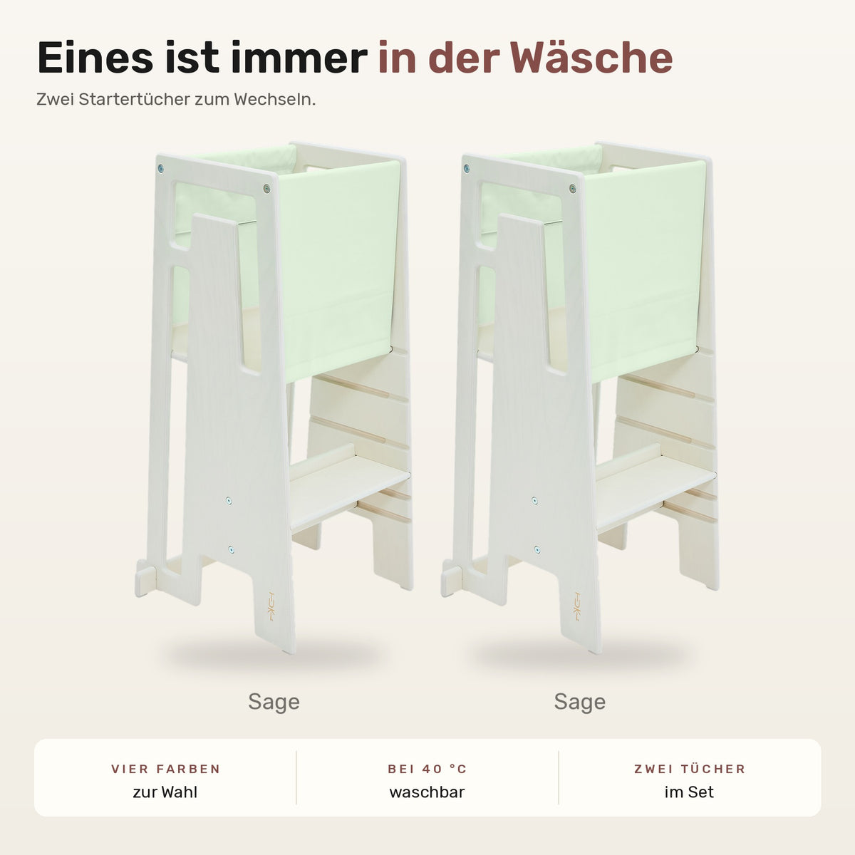 Tuki® Startertuch Duo – Sage, Sage