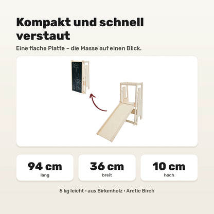 Tuki Rutsche mit Maltafel Masse: 94 cm lang, 36 cm breit, 10 cm hoch, 5 kg leicht