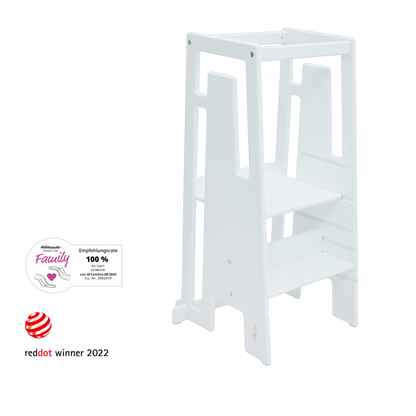 Tuki Lernturm White, Red Dot Design Award und 100 Prozent Hebammen-Empfehlung