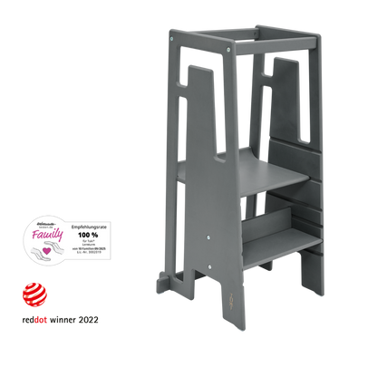 Tuki Lernturm Greywash, Red Dot Design Award und 100 Prozent Hebammen-Empfehlung