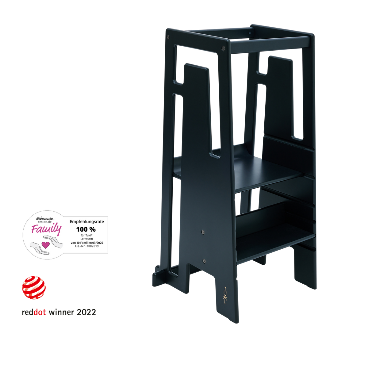 Tuki Lernturm Black, Red Dot Design Award und 100 Prozent Hebammen-Empfehlung