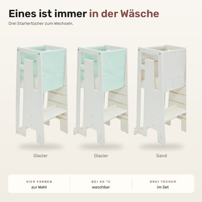 Tuki® Startertuch Trio – Glacier, Glacier, Sand