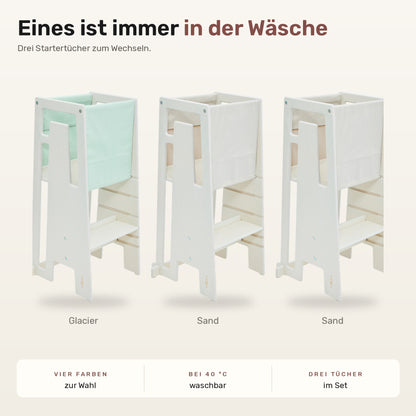 Tuki® Startertuch Trio – Glacier, Sand, Sand