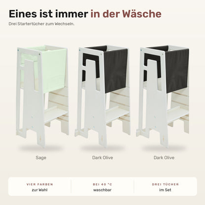 Tuki® Startertuch Trio – Sage, Dark Olive, Dark Olive