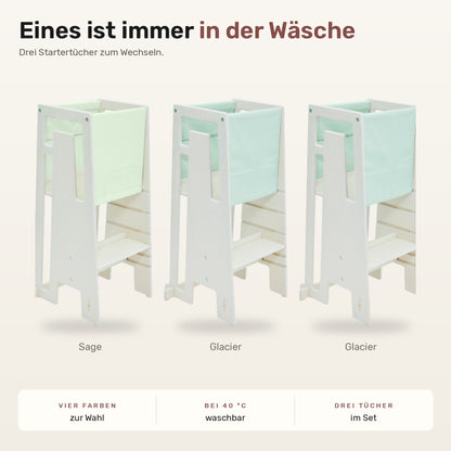 Tuki® Startertuch Trio – Sage, Glacier, Glacier