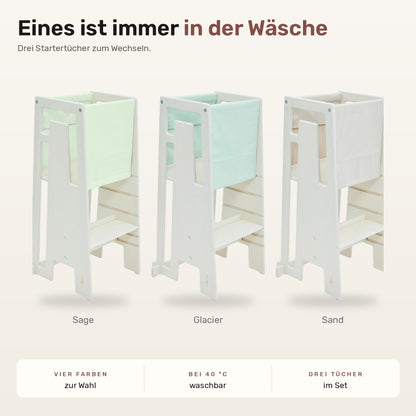 Tuki® Startertuch Trio – Sage, Glacier, Sand
