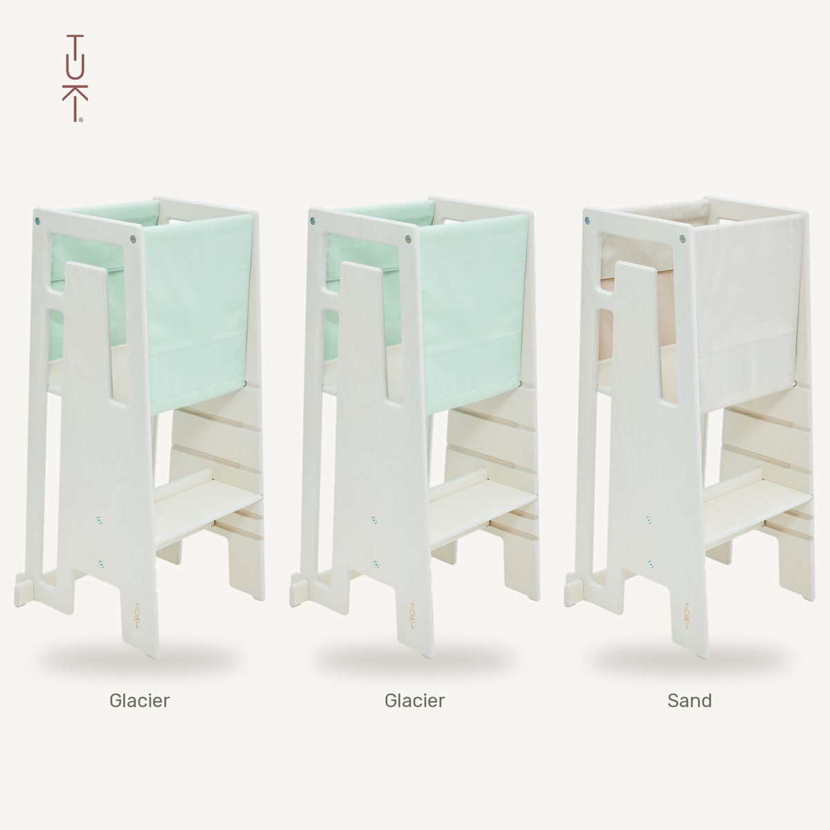 Tuki Startertuch Trio: Glacier, Glacier und Sand am Lernturm