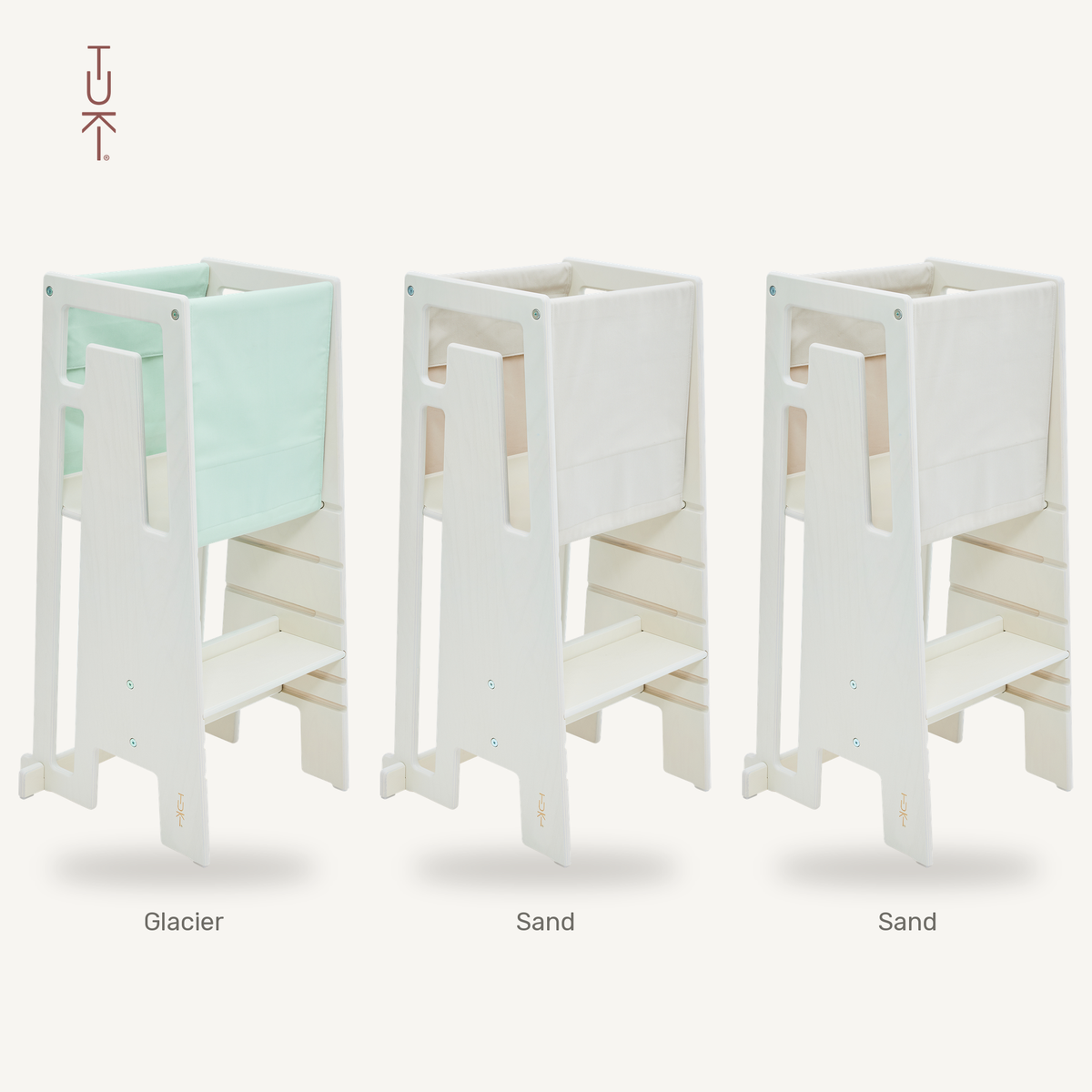 Tuki Startertuch Trio: Glacier, Sand und Sand am Lernturm