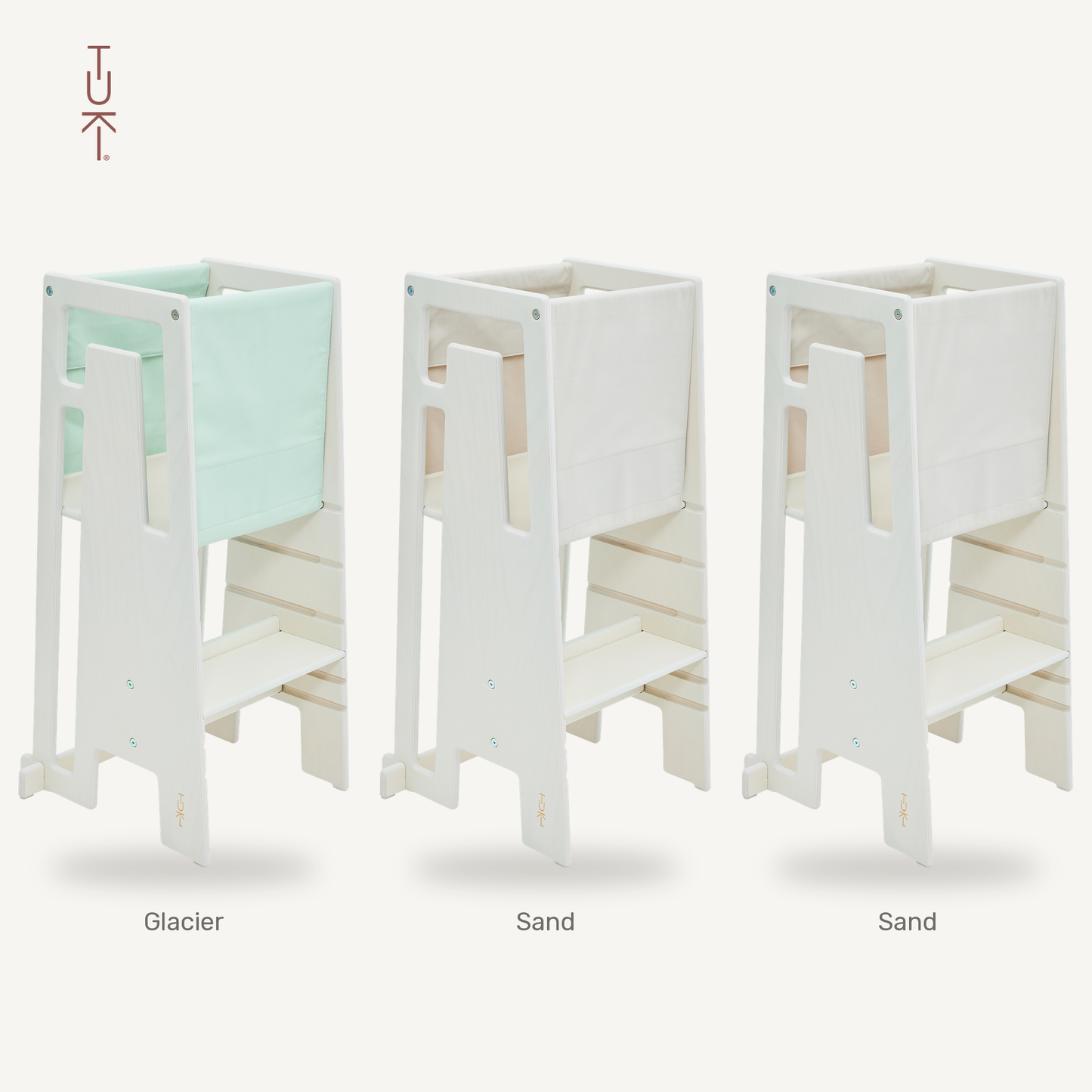 Tuki Startertuch Trio: Glacier, Sand und Sand am Lernturm