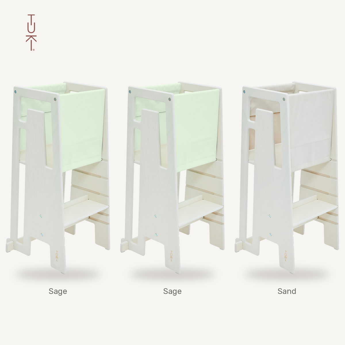 Tuki Startertuch Trio: Sage, Sage und Sand am Lernturm