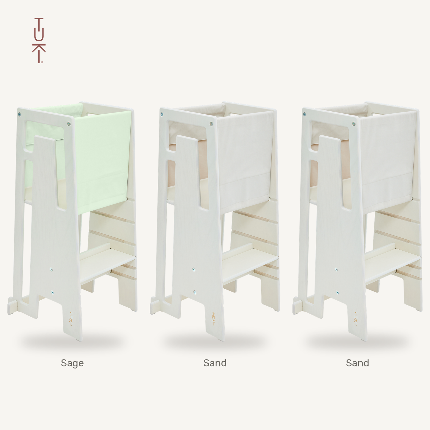 Tuki Startertuch Trio: Sage, Sand und Sand am Lernturm