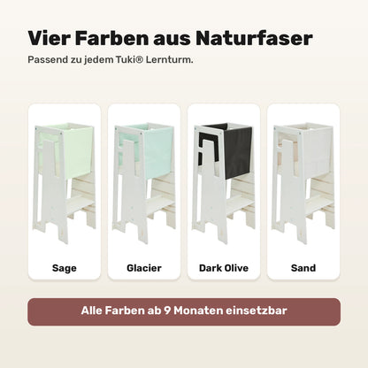 Tuki Startertuch in vier Farben: Sage, Glacier, Dark Olive und Sand
